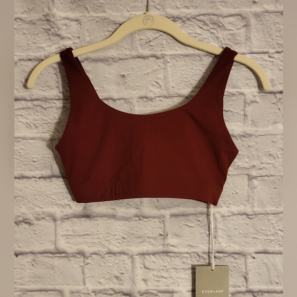 NWT Everlane The Performance Bra in Dark Red - Picture 9 of 13
